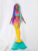 Lalka Barbie Dreamtopia czarnoskóra Syrenka Turkusowo-fioletowe Włosy