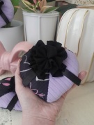 Zawieszka Serduszko patchworkowa serduszka i lawenda/wrzos