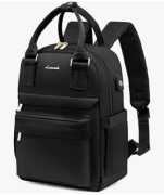 Plecak damski lovevook czarny elegancki z ładowaniem a4