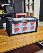 Przenośna skrzynka na narzędzia z organizerem – 40x20x19,4 cm