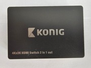 Switch KONIG KNVSW3402 2x HDMI wejście - HDMI wyjście 