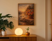 Plakat A3 jezioro z kwiatami – zachód słońca | bez ramki 