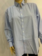 Koszula męska L 41 SUNSET 100% bawełna jasny błękit kratka elegancka