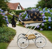 Wózek Dla Lalek Głęboki Duży Składany Premium Pościel gratis