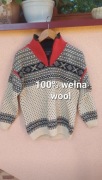 sweter wełniany norweski 100% wełna wool nordlys 152 ciepły 