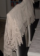 Szydełkowy beżowy obrus