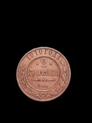 Moneta Królewska Rosja- 2 kopiejki z 1910 r.