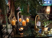 Boltze Borgfjell świecznik poroże 42 cm