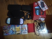 Nintendo switch OLED MOBAPAD karta 256GB  zestaw 4gry