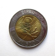 500 Lirów 1998 r. Italia 20 LAT I.F.A.D.