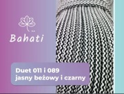 Sznurek do szycia BAHATI 7 mm  100 m  011 jasny beż i 089 czarny