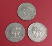 Zestaw 3 monety 20zl 1986-1988