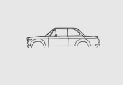 BMW 2002 Obrys na ścianę 60x17cm Druk 3D, model dla Fana marki na prezent