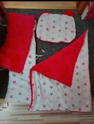 Zestaw: poduszka, kołderka, ochraniacz do łóżeczka