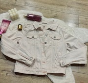 Jeansowa, różowa kurtka