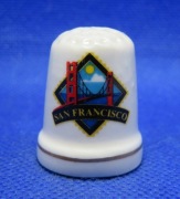 Naparstek Kolekcjonerski Porcelanowy - San Francisco