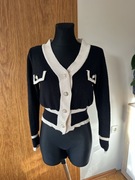 Dazy XL L 42 40 kardigan guziki perły black &white