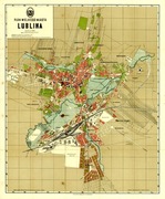 Stary plan Lublin 1931r. 70x50cm