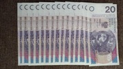 Banknoty 20zl kolejne numery 15szt. Tel. 723 144 834 