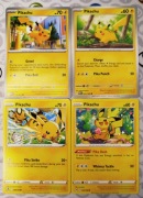 Zestaw 4x Oryginalne Pokemon TCG Pikachu