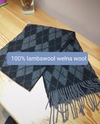 Szalik wełniany 100% lambswool wełna  johnstons