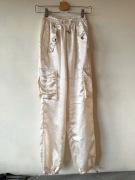 Spodnie satynowe cargo Missguided - Rozmiar 34