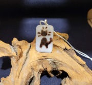 Wisiorek kot, koteł, fusing, rękodzieło