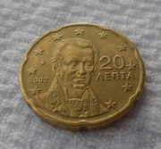 20 lept euro centów 2002 KM# 185 Joanis Kapodistrias 1. Prezydent Grecji