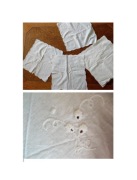 serwetki serwety chusteczki białe haftowane ręcznie rękodzieło vintage