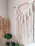 Makrama ścienna boho loft nude frędzle chwosty 
