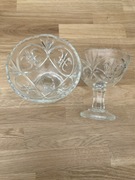 pucharki do lodow Art Deco 1926 szklane FLEUR DE LYS inwald schrotter 