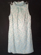 Sukienka na imprezę srebrno niebieska 