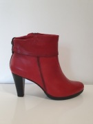 Hispanitas 36 bordowe botki skóra skórzane