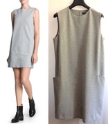 Mango prosta sukienka w kolorze szarego melanżu