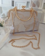 Torebka Wieczorowa - Krem ze złotem