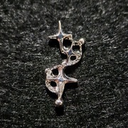 Ozdoby 3d, biżuteria z cyrkoniami, charms - star, gwiazda, 1szt.