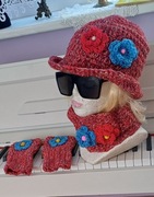 Szydelkowy komplet dla pań 