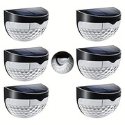 Zestaw 6 Sztuk Solarnych Lamp Ogrodzeniowych LED na Taras, Wodoodporne IPX4