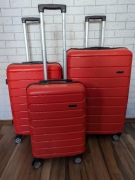 Zestaw 3 walizek Wings Ibis S, M, L, czerwone kabinówka bagaż