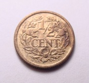 Holandia 1/2 cent 1936 PIĘKNA!