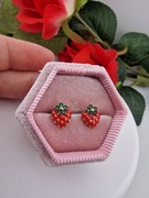 Śliczne kolczyki złote Stal chirurgiczna 316L 