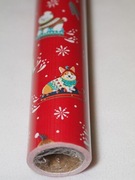 Papier do pakowania "Pieski w saneczkach", 76,2 cm x 12,2 m