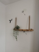 Półka wisząca ze sznurem jutowym 