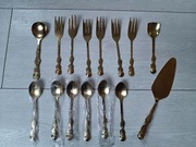 Sztućce ze stali nierdzewne złote  6 osób