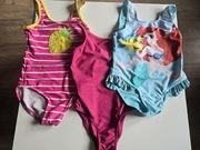 Zestaw  3 strojów kąpielowych 110-116cm 