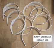 Opaski plastikowe białe 2,2 cm szerokie baza do opasek włosy DIY