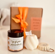 Zestaw prezentowy EKO Handmade na zamówienie personalizowany Świece sojowe