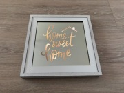 Dekoracja ścienna lustrzana LED, home sweet home, Home&You