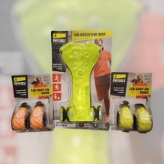 ZESTAW ODBLASKOWY LED: Kamizelka + 4x Opaska Samozaciskowa | Biegacz Rower