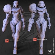 Figurka druk 3D żywica 12K " Metroid Dread Samus Aran " - 120 mm